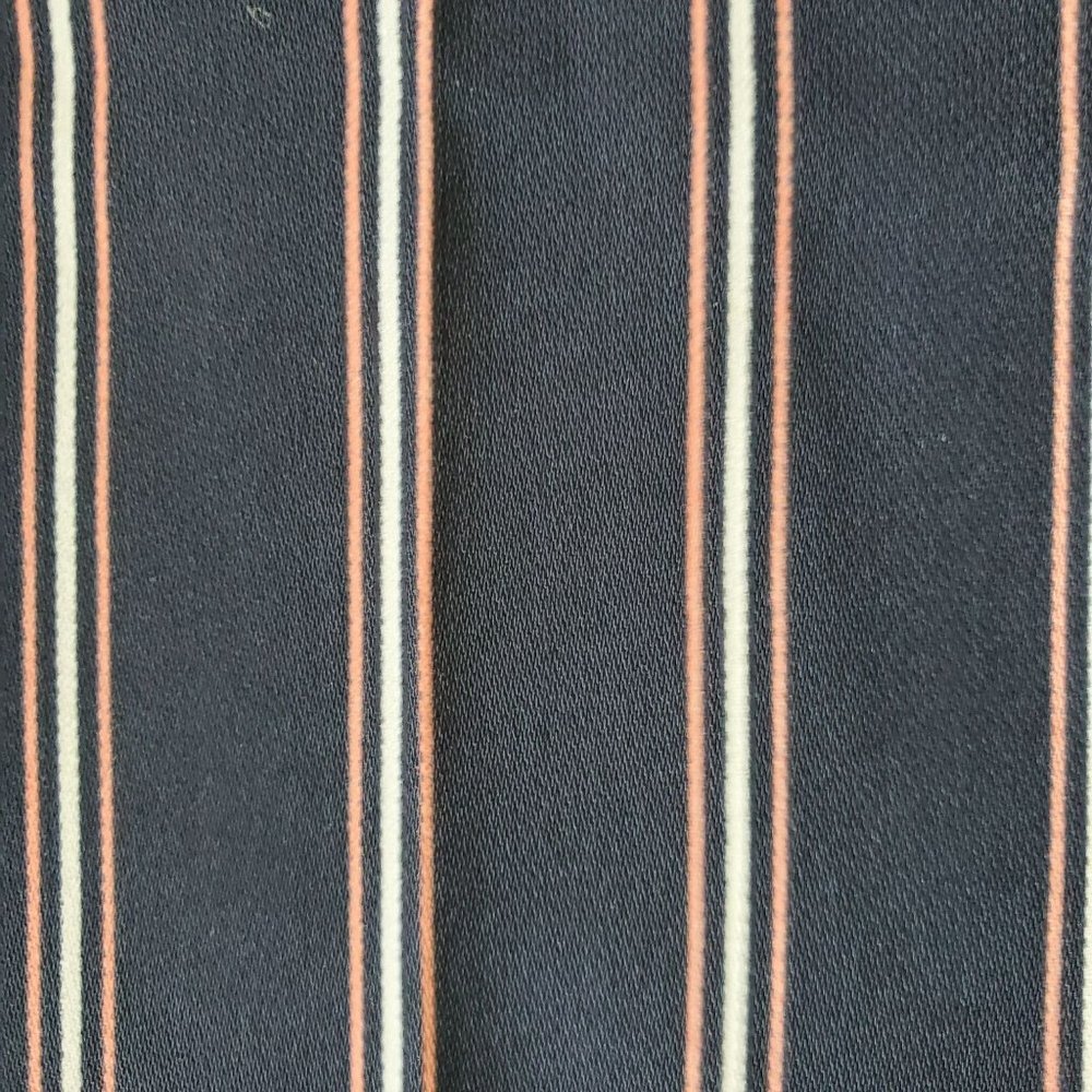 Adrianna Papell Navy Blue Vertical Stripes Pleated Front Dress Pants Size 8 - Picture 5 of 14